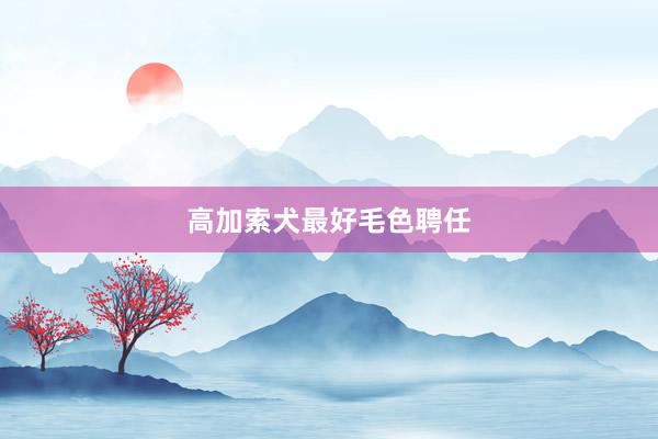 高加索犬最好毛色聘任